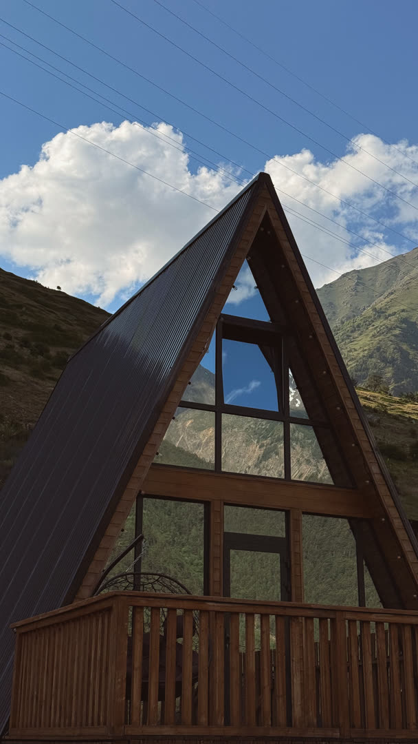 Снять домик в Приэльбрусье — A-frame с видом на горы