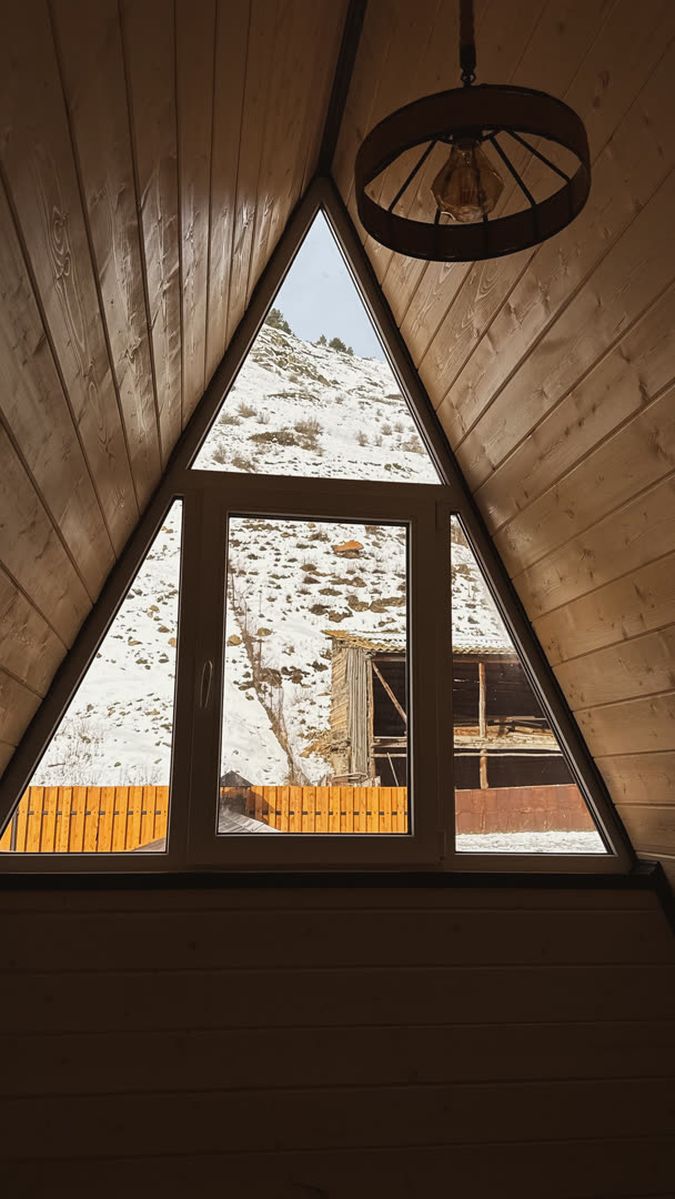 Снять домик в Приэльбрусье — A-frame с видом на горы